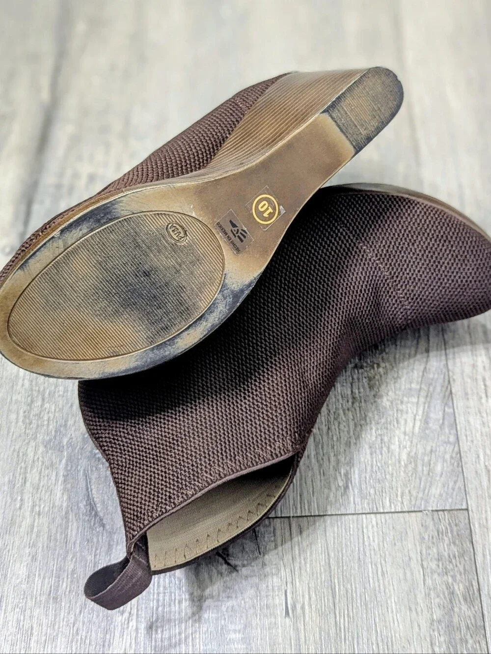 Charleston Shoe Co. Brown Wedge Heel Boots